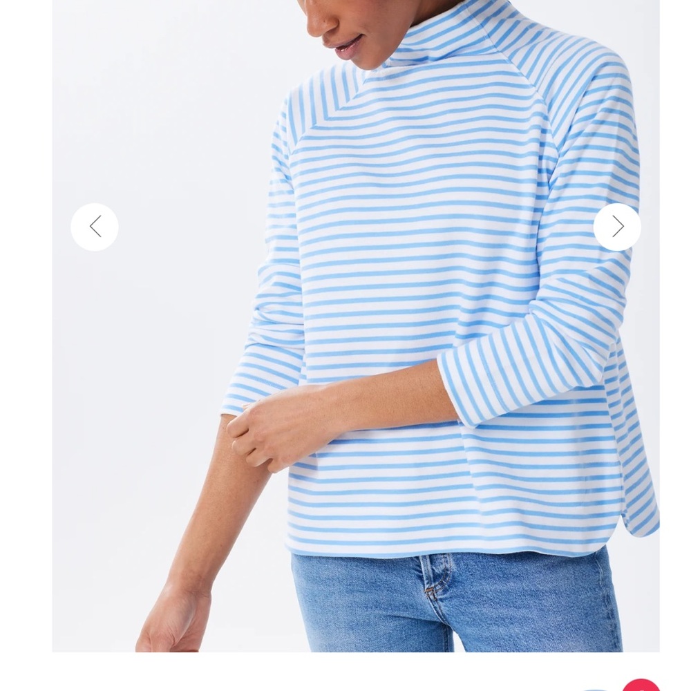 Alice Walk mock neck striped sweatshirt